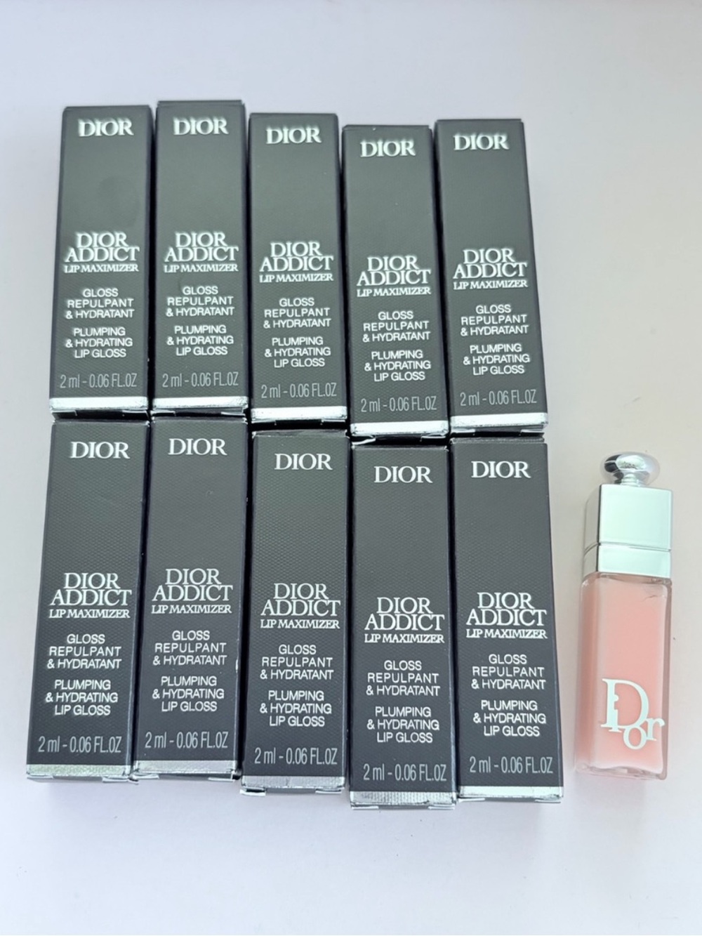 DIOR Addict Lip Maximizer Gloss - 001 Pink (2ml x 10 units) Travel size